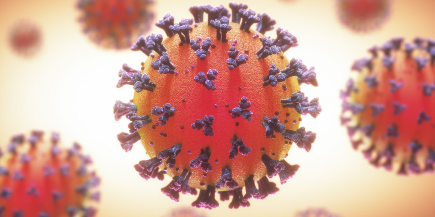 drawing of covid virus